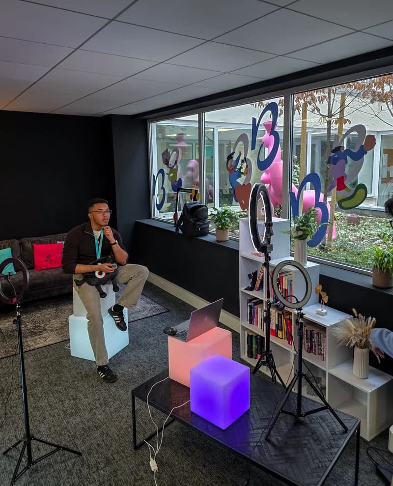 Behind the scenes at a TikTok Madrid creator studio