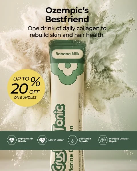 Banana Milk collagen bundle static ad